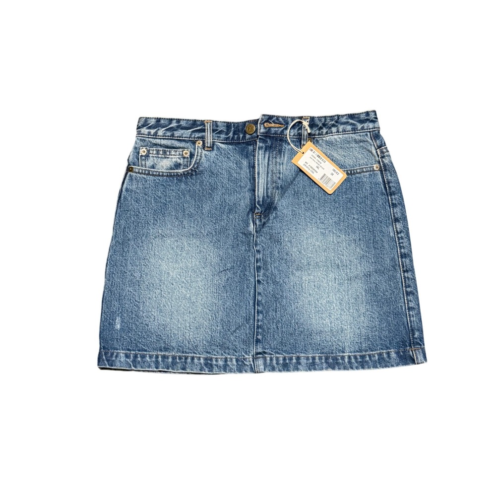 A.P.C. Jupe Fanny‎ Denim Mini Skirt Indigo Delave Blue Cotton Womens Size 38 NWT